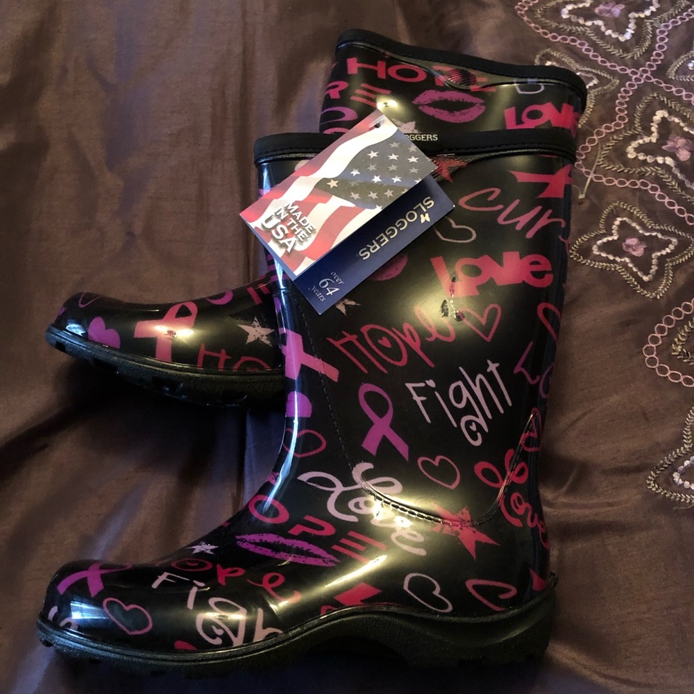 Breast Cancer Rain Boots